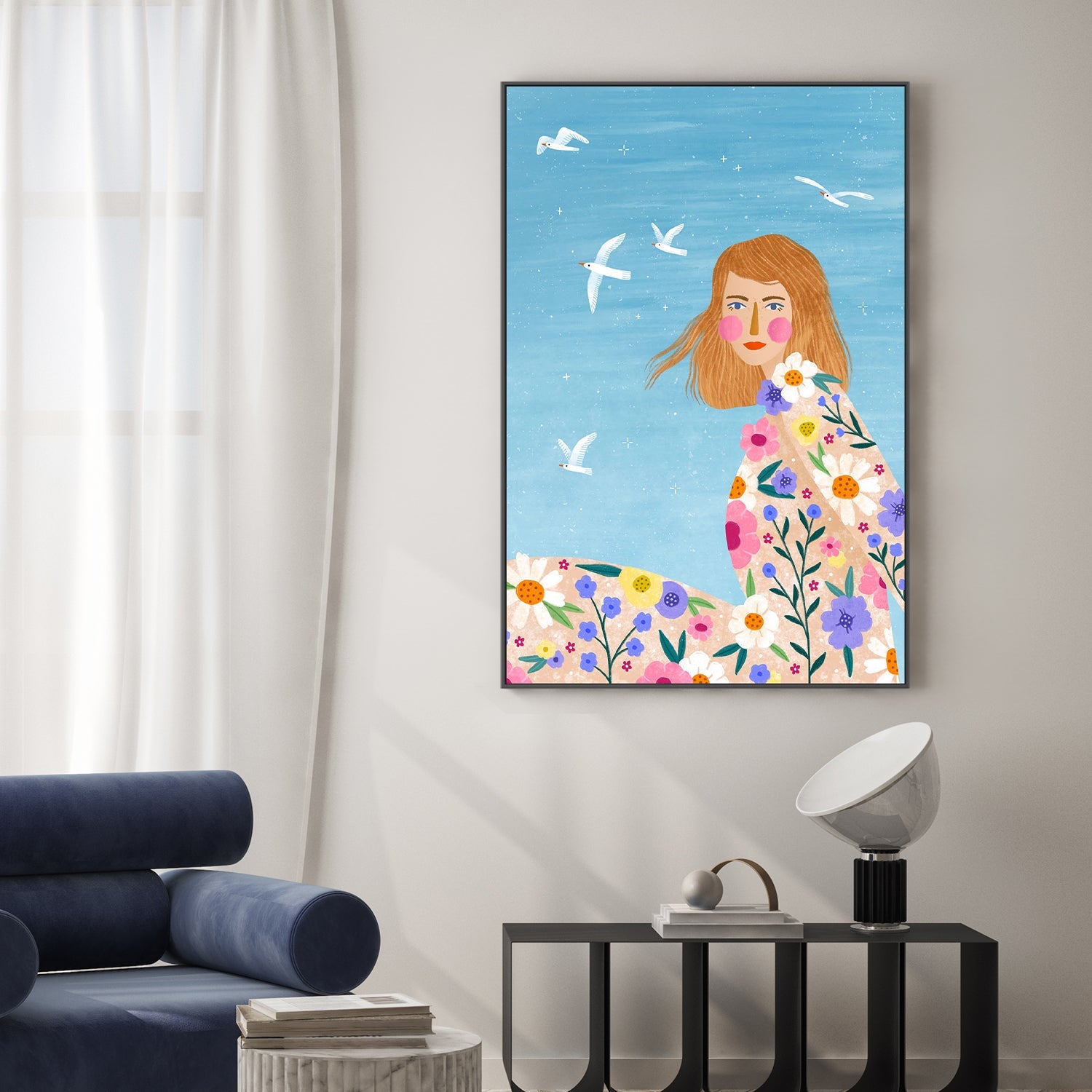 wall-art-print-canvas-poster-framed-Floral Breeze-2