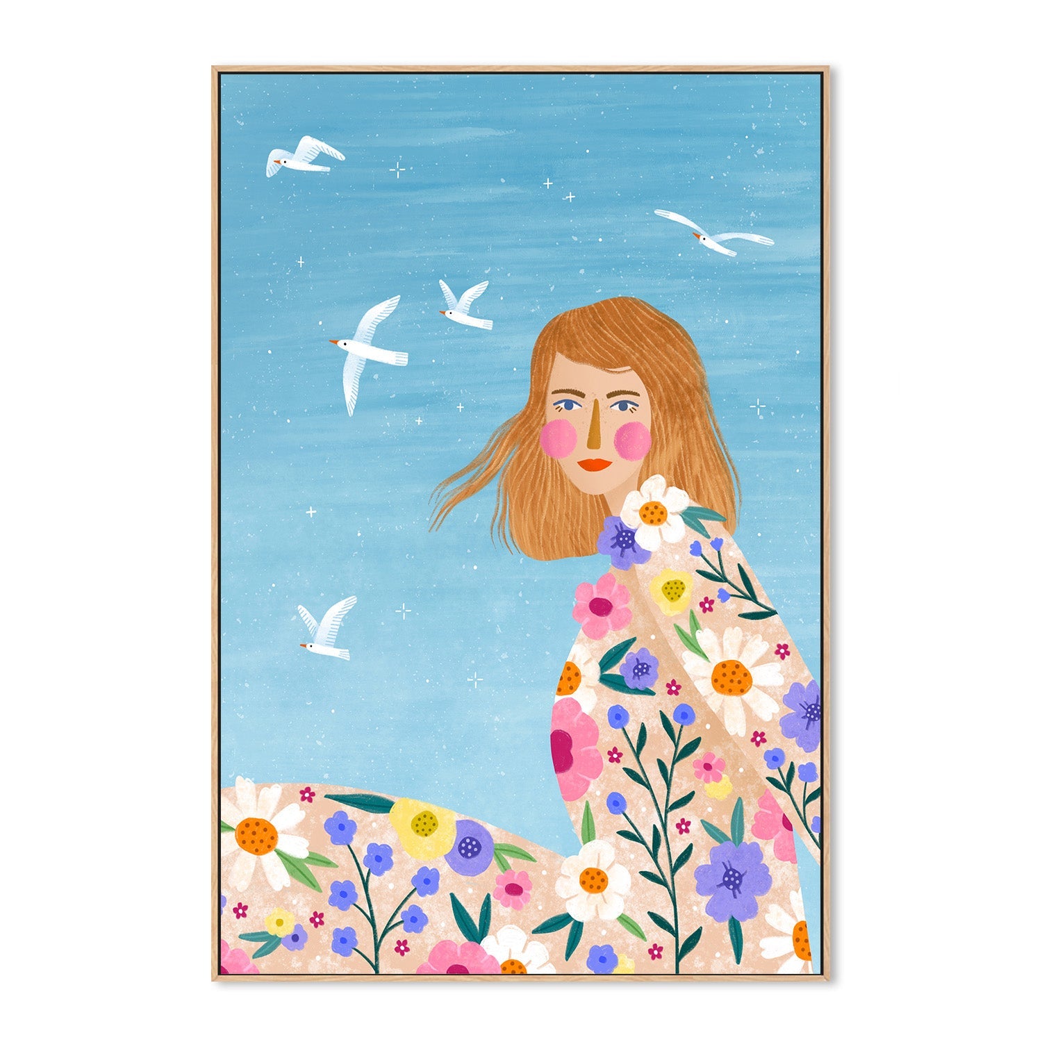wall-art-print-canvas-poster-framed-Floral Breeze-4