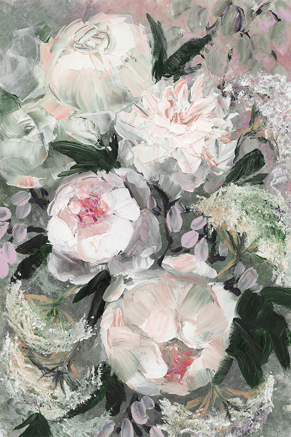 wall-art-print-canvas-poster-framed-Floral Composition With White And Pink Flowers-1