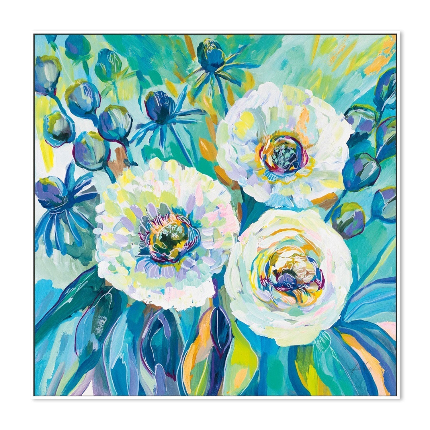 wall-art-print-canvas-poster-framed-Floral Elation-by-Jeanette Vertentes-Gioia Wall Art