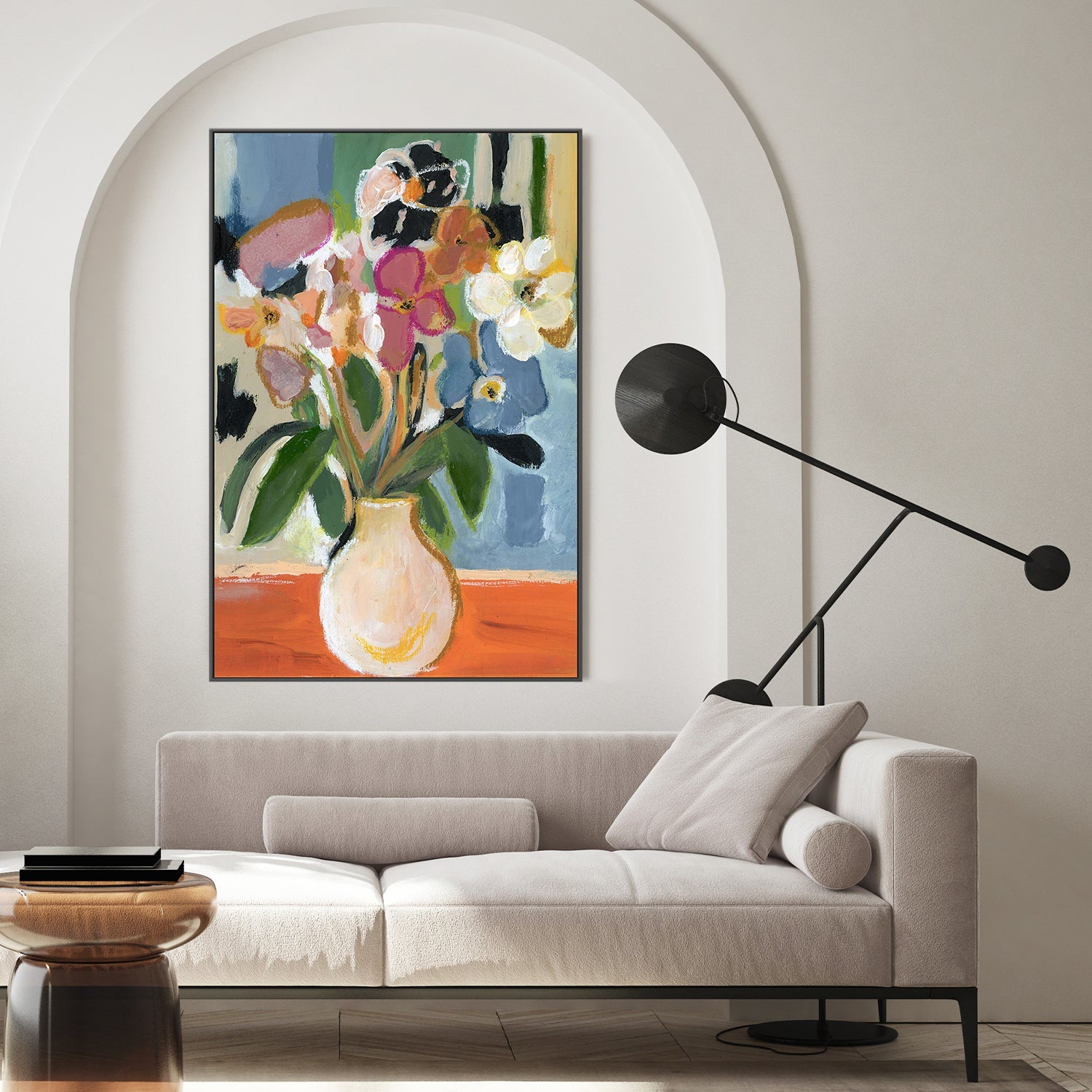 wall-art-print-canvas-poster-framed-Floral Embrace-2