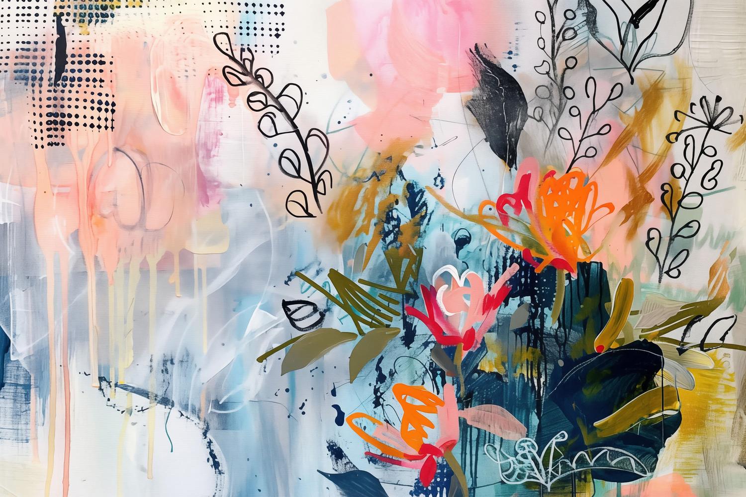 wall-art-print-canvas-poster-framed-Floral Explosion-1
