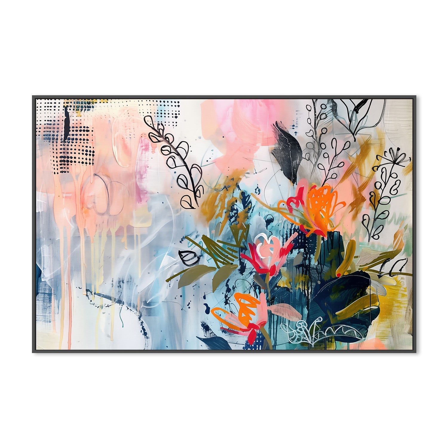 wall-art-print-canvas-poster-framed-Floral Explosion-3