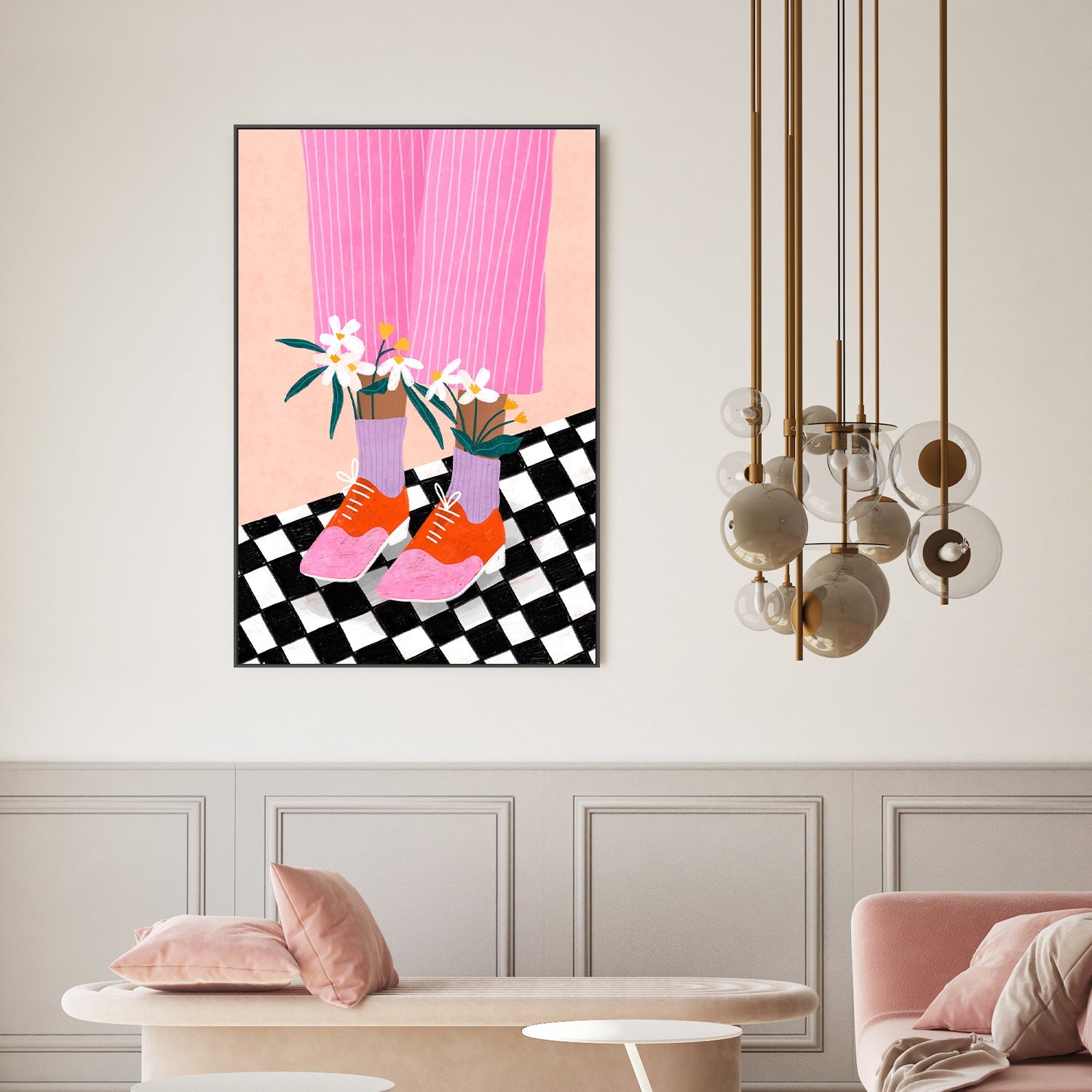 wall-art-print-canvas-poster-framed-Floral Feet Fashion-2