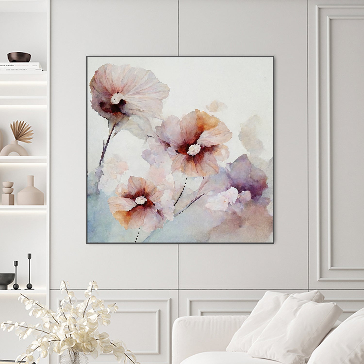 wall-art-print-canvas-poster-framed-Floral Harmony , By Leah Mclean-2