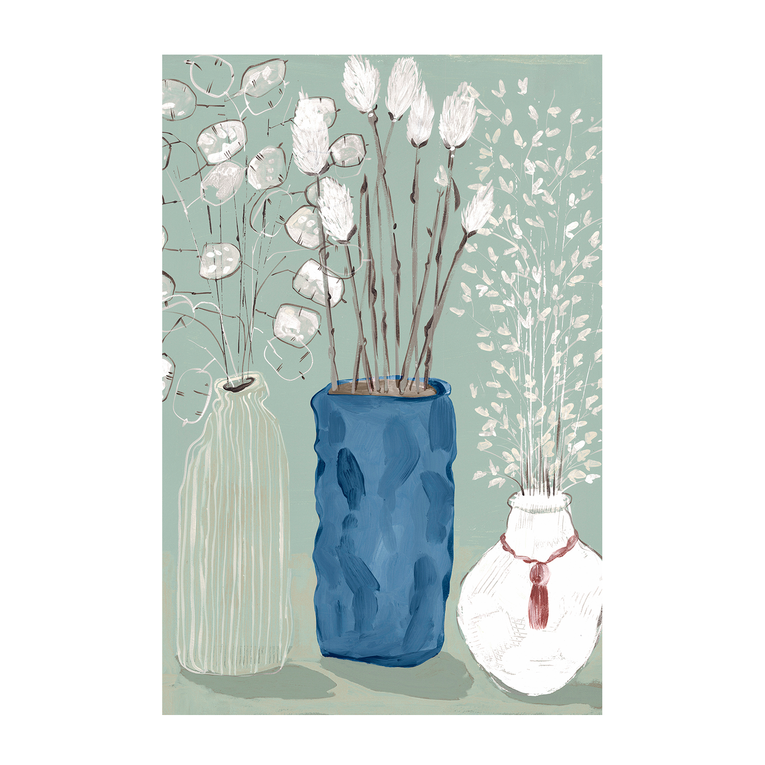 wall-art-print-canvas-poster-framed-Floral Vases , By Maya Woods-1