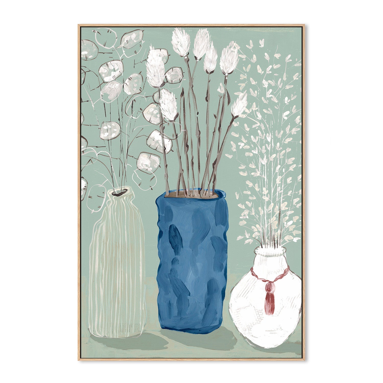 wall-art-print-canvas-poster-framed-Floral Vases , By Maya Woods-4