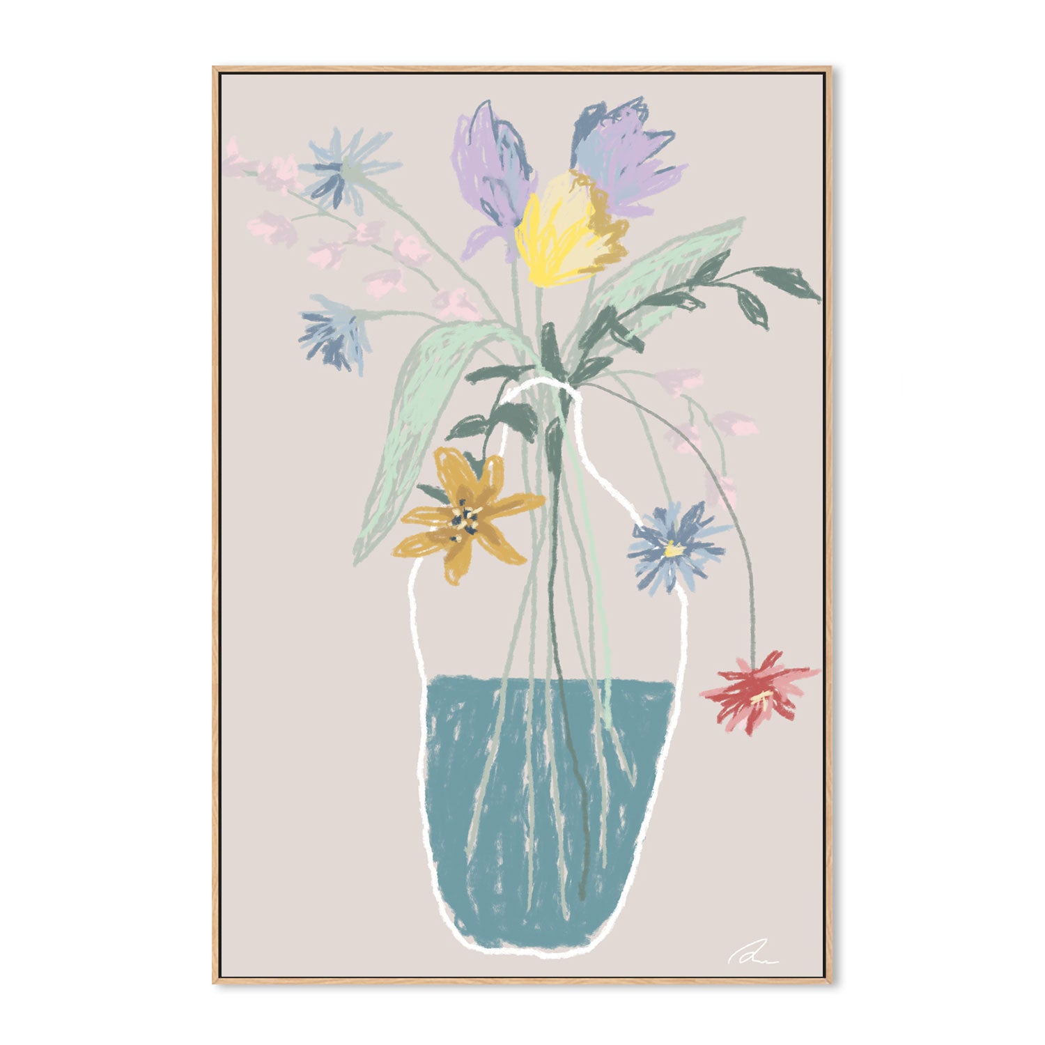 wall-art-print-canvas-poster-framed-Flower Bouquet-by-Plus X Studio-Gioia Wall Art