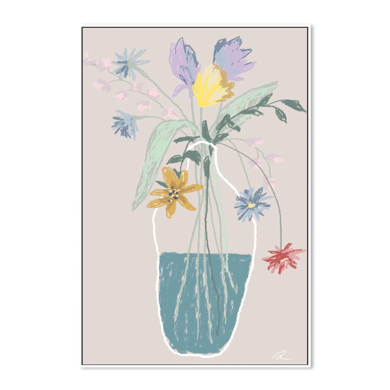 wall-art-print-canvas-poster-framed-Flower Bouquet-by-Plus X Studio-Gioia Wall Art