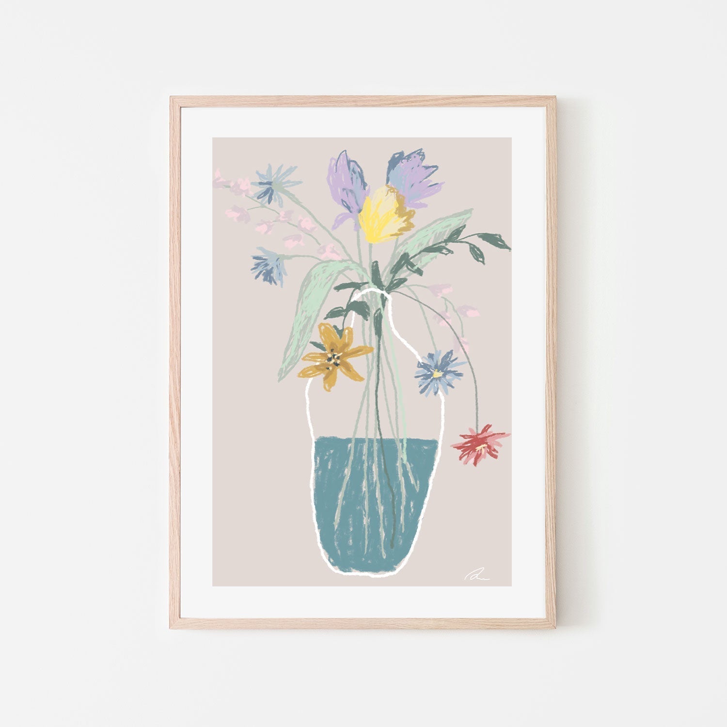wall-art-print-canvas-poster-framed-Flower Bouquet-by-Plus X Studio-Gioia Wall Art