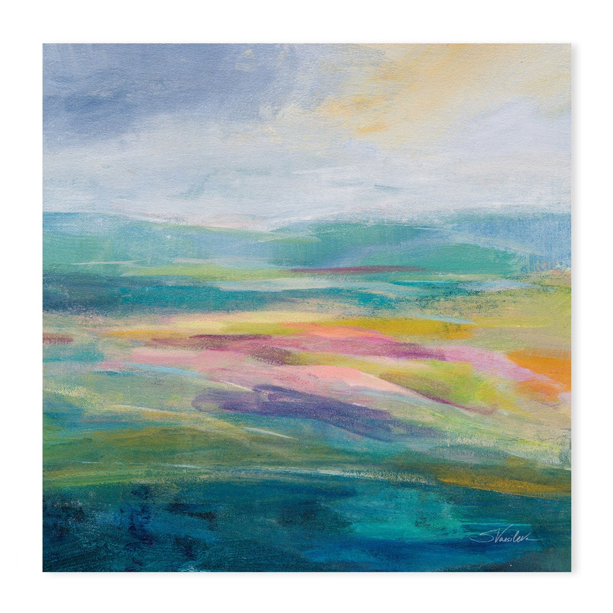 wall-art-print-canvas-poster-framed-Flower Hill, Set of 2-by-Silvia Vassileva-Gioia Wall Art