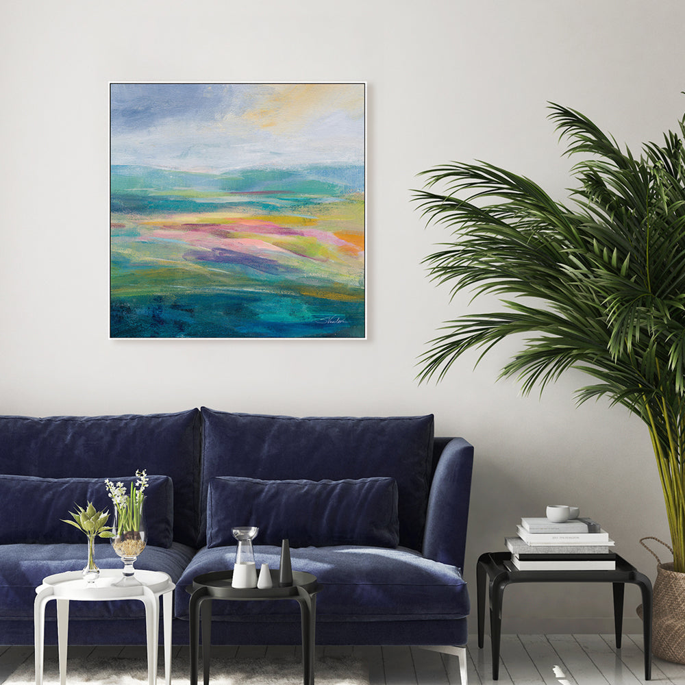 wall-art-print-canvas-poster-framed-Flower Hill, Style B-by-Silvia Vassileva-Gioia Wall Art