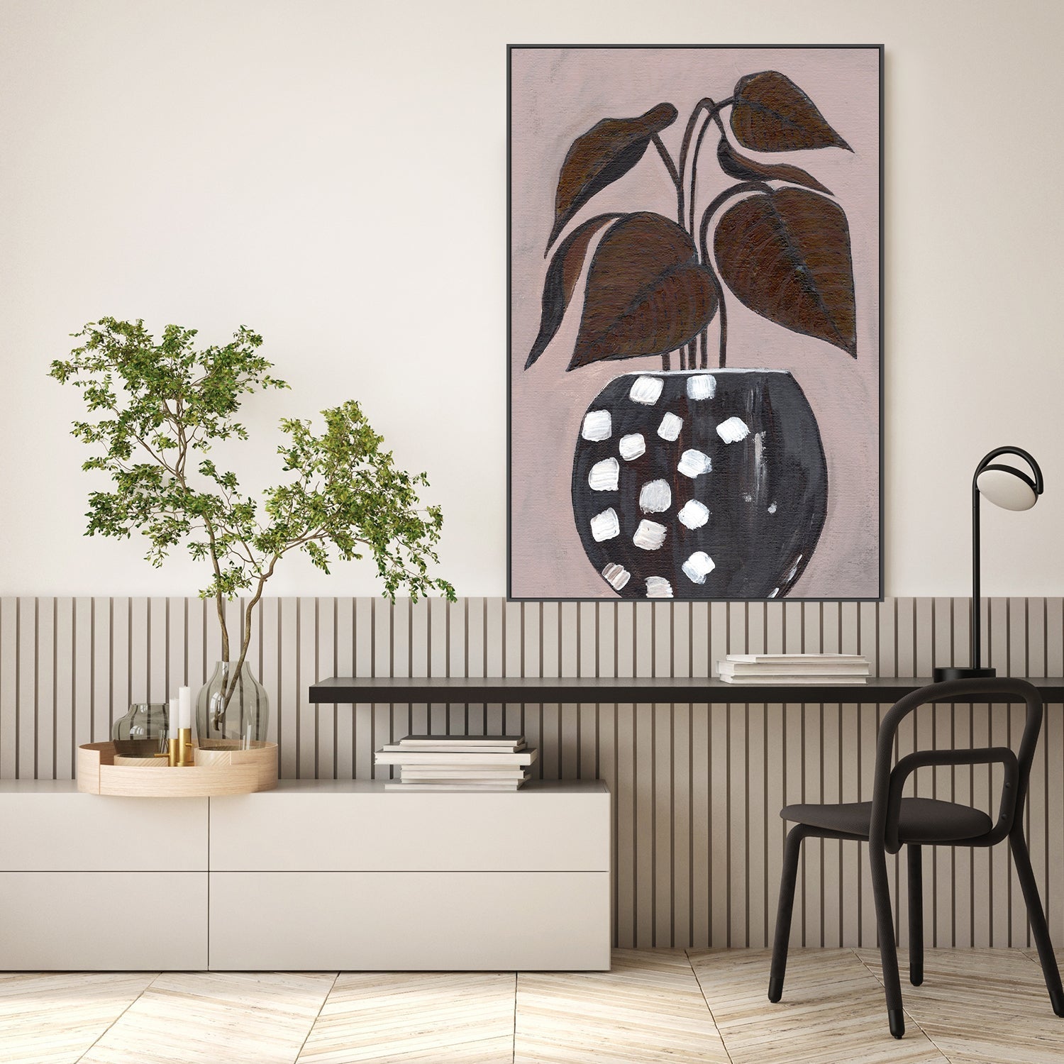 wall-art-print-canvas-poster-framed-Flower Vase, Style B , By Nikita Jariwala-7