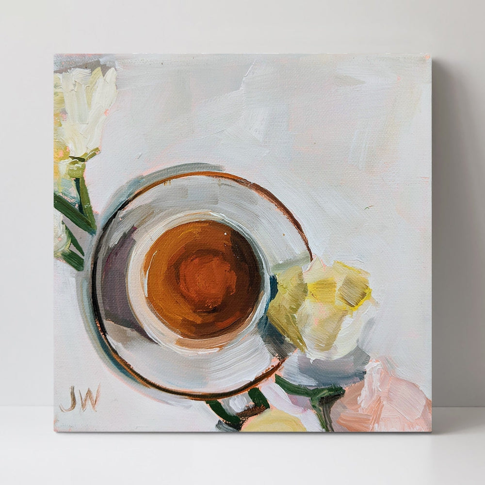 wall-art-print-canvas-poster-framed-Flowers And Tea-by-Jenny Westenhofer Art-Gioia Wall Art