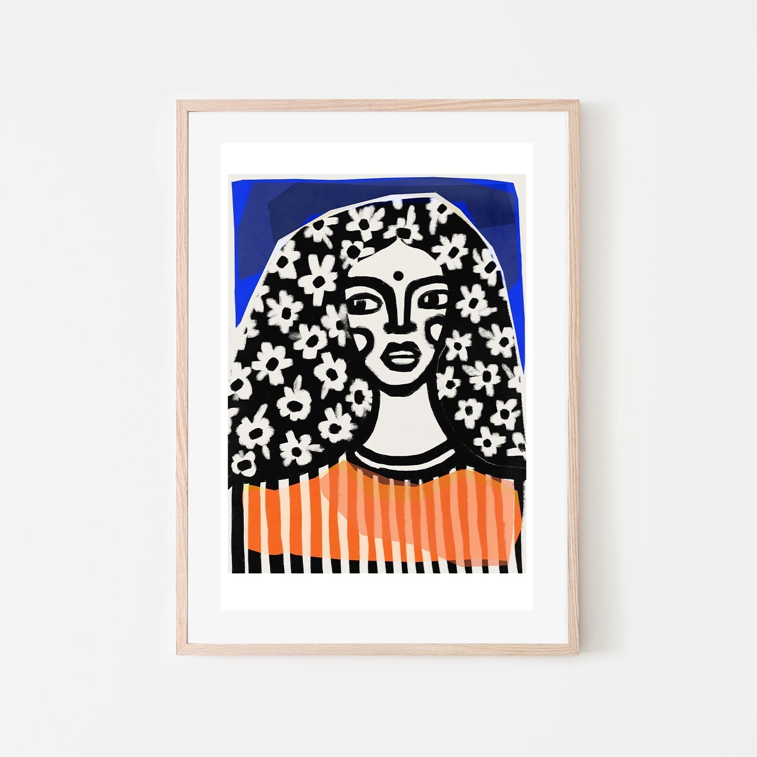wall-art-print-canvas-poster-framed-Flowers In Her Hair , By Treechild-GIOIA-WALL-ART