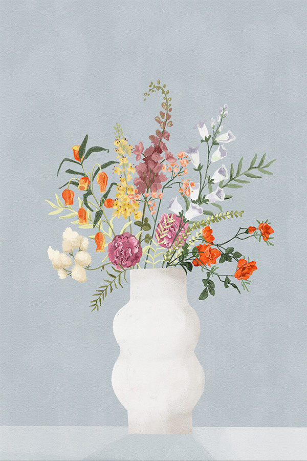 wall-art-print-canvas-poster-framed-Flowers In Vase-1