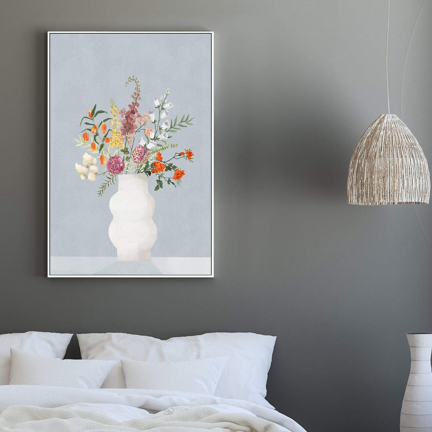 wall-art-print-canvas-poster-framed-Flowers In Vase-2