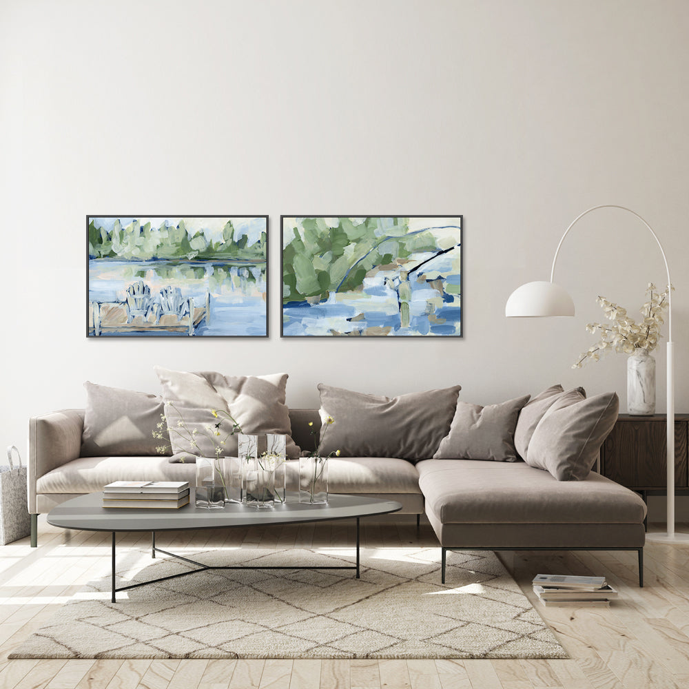 wall-art-print-canvas-poster-framed-Fly Fishing Oasis , Style D & E, Set Of 2 , By Jetty Home-2