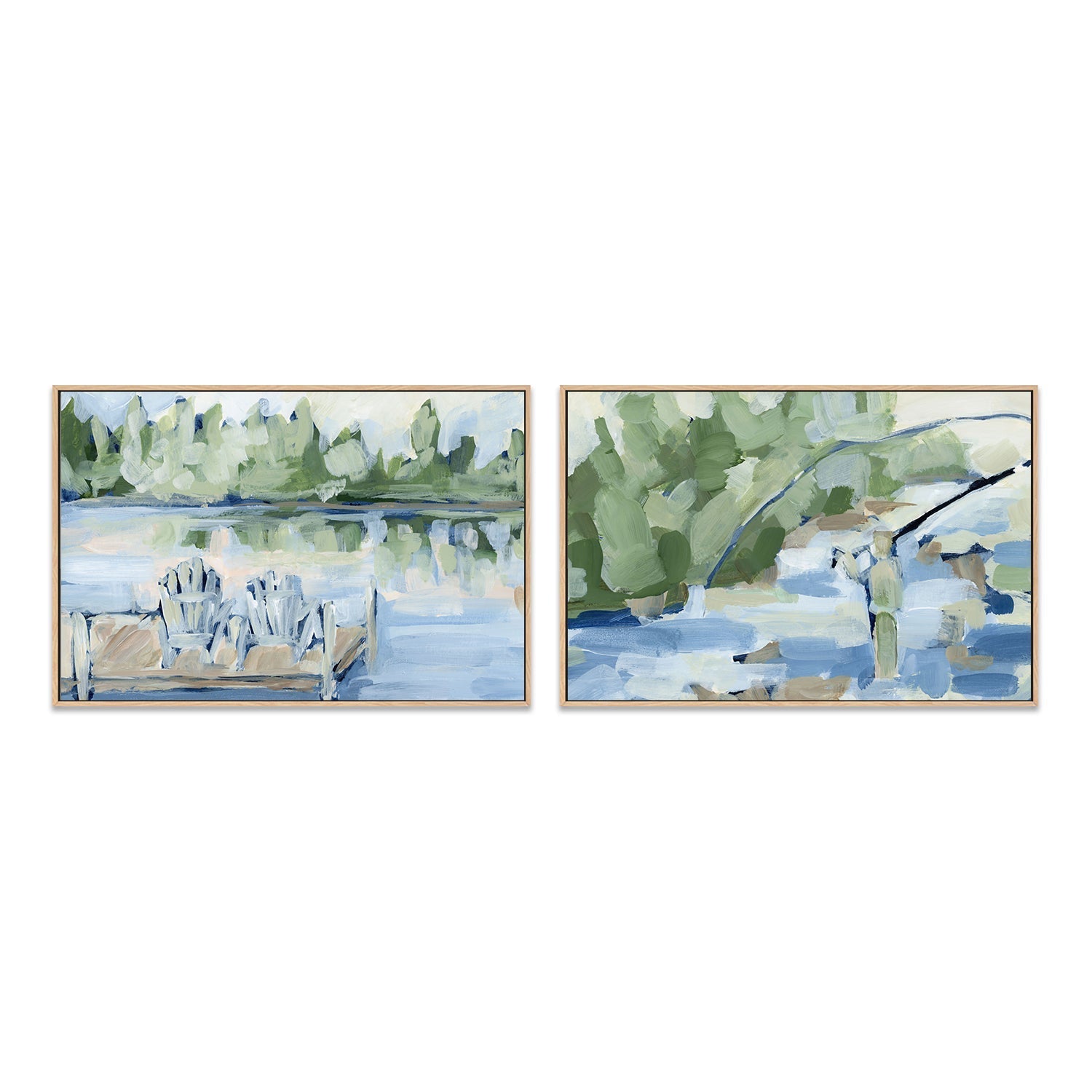 wall-art-print-canvas-poster-framed-Fly Fishing Oasis , Style D & E, Set Of 2 , By Jetty Home-4