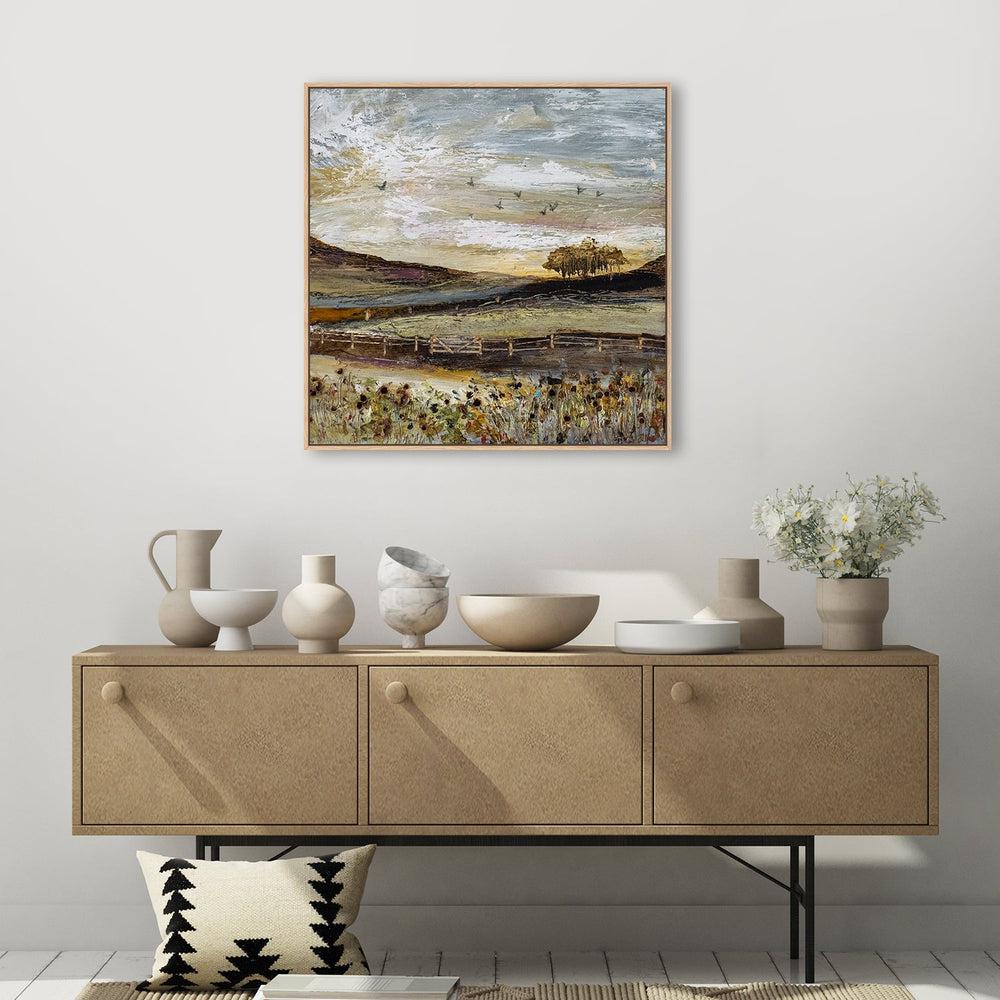 wall-art-print-canvas-poster-framed-Flying Home To Roost-by-Louise O'hara-Gioia Wall Art
