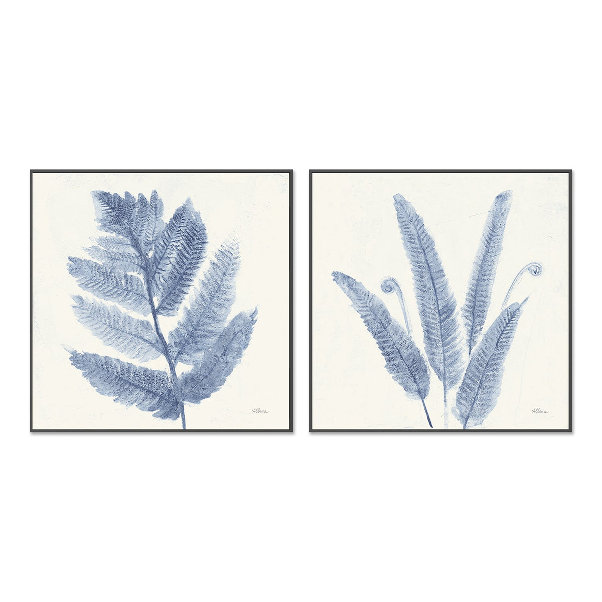 wall-art-print-canvas-poster-framed-Forest Ferns, Style A & B, Set Of 2 , By Albena Hristova-GIOIA-WALL-ART