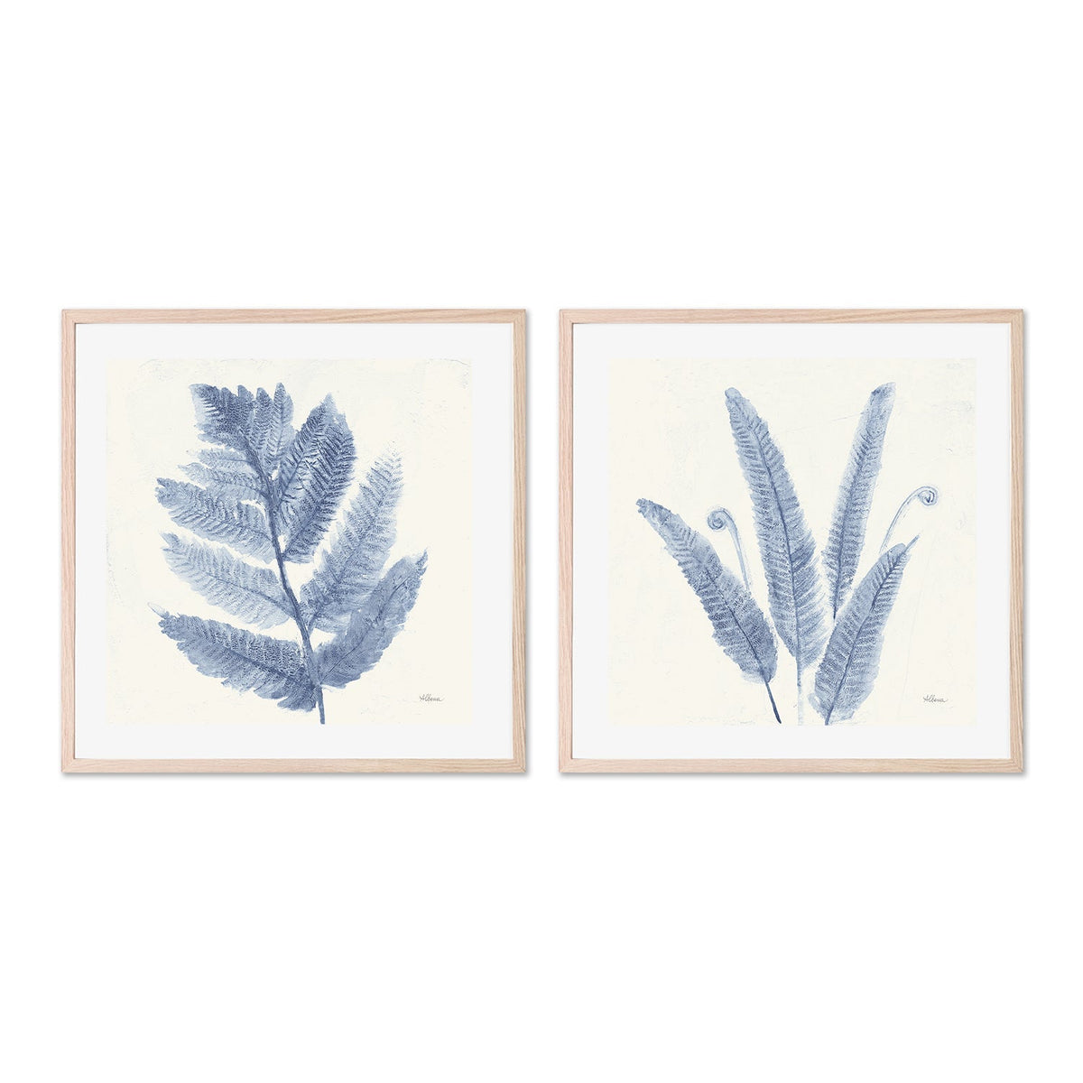 wall-art-print-canvas-poster-framed-Forest Ferns, Style A & B, Set Of 2 , By Albena Hristova-GIOIA-WALL-ART