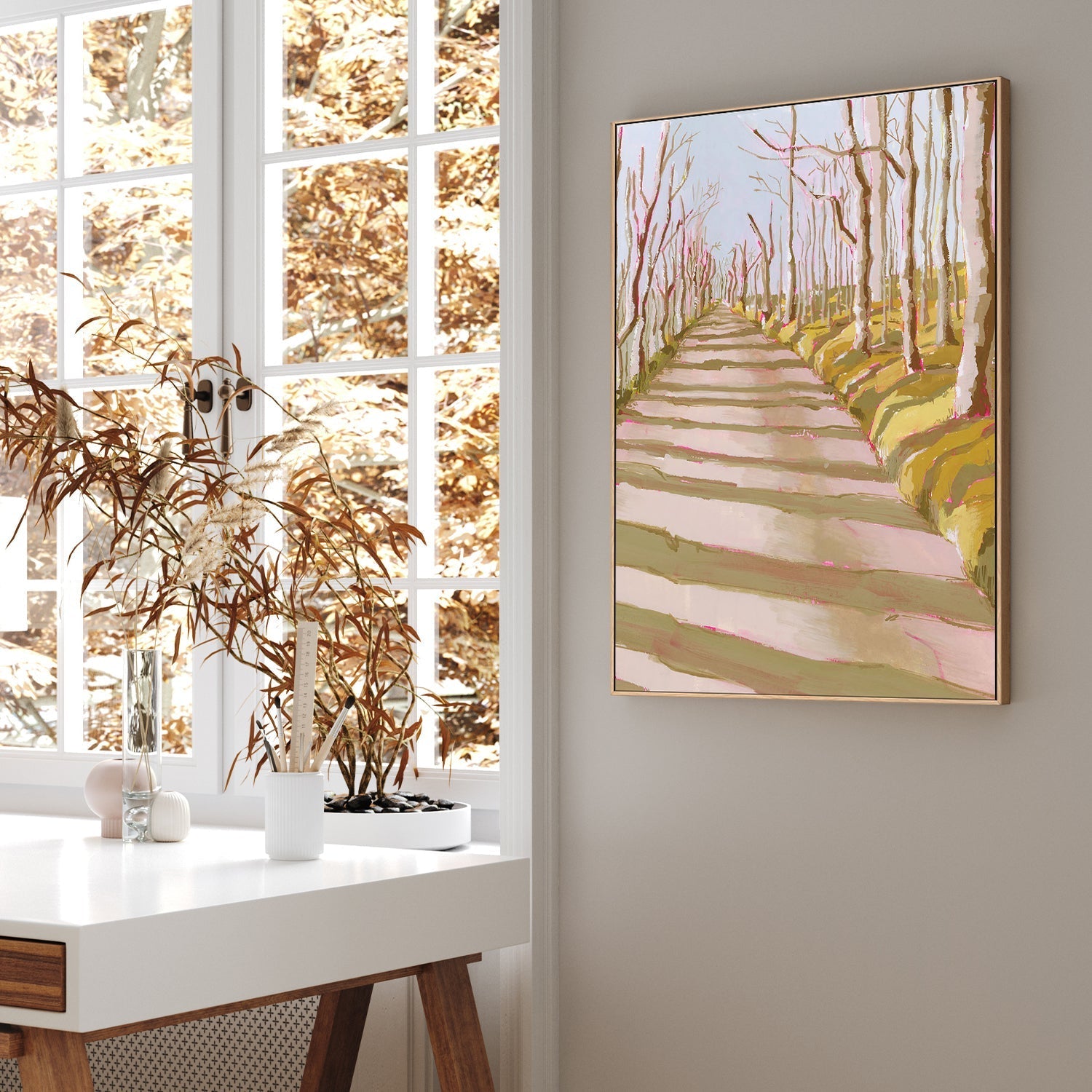 wall-art-print-canvas-poster-framed-Forest Path , By Lucrecia Caporale-2