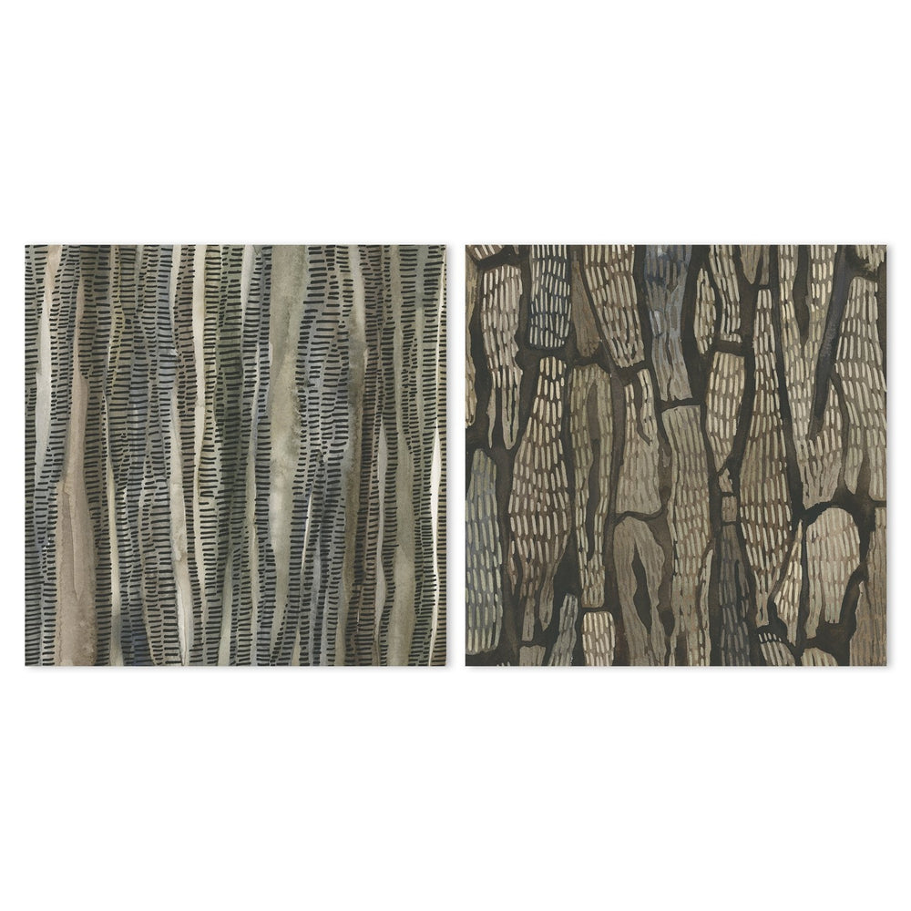 wall-art-print-canvas-poster-framed-Forest Pattern, Set Of 2-by-Emily Wood-Gioia Wall Art