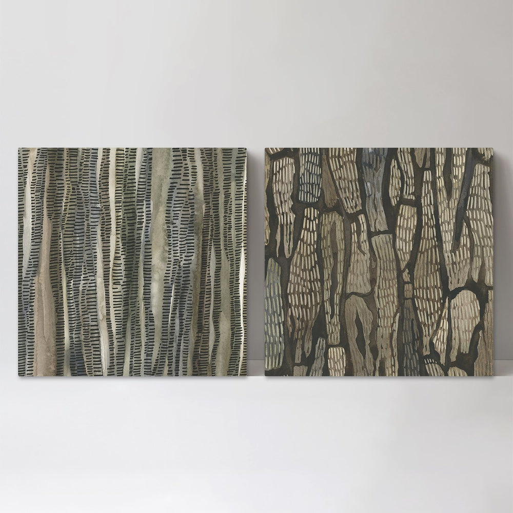 wall-art-print-canvas-poster-framed-Forest Pattern, Set Of 2-by-Emily Wood-Gioia Wall Art