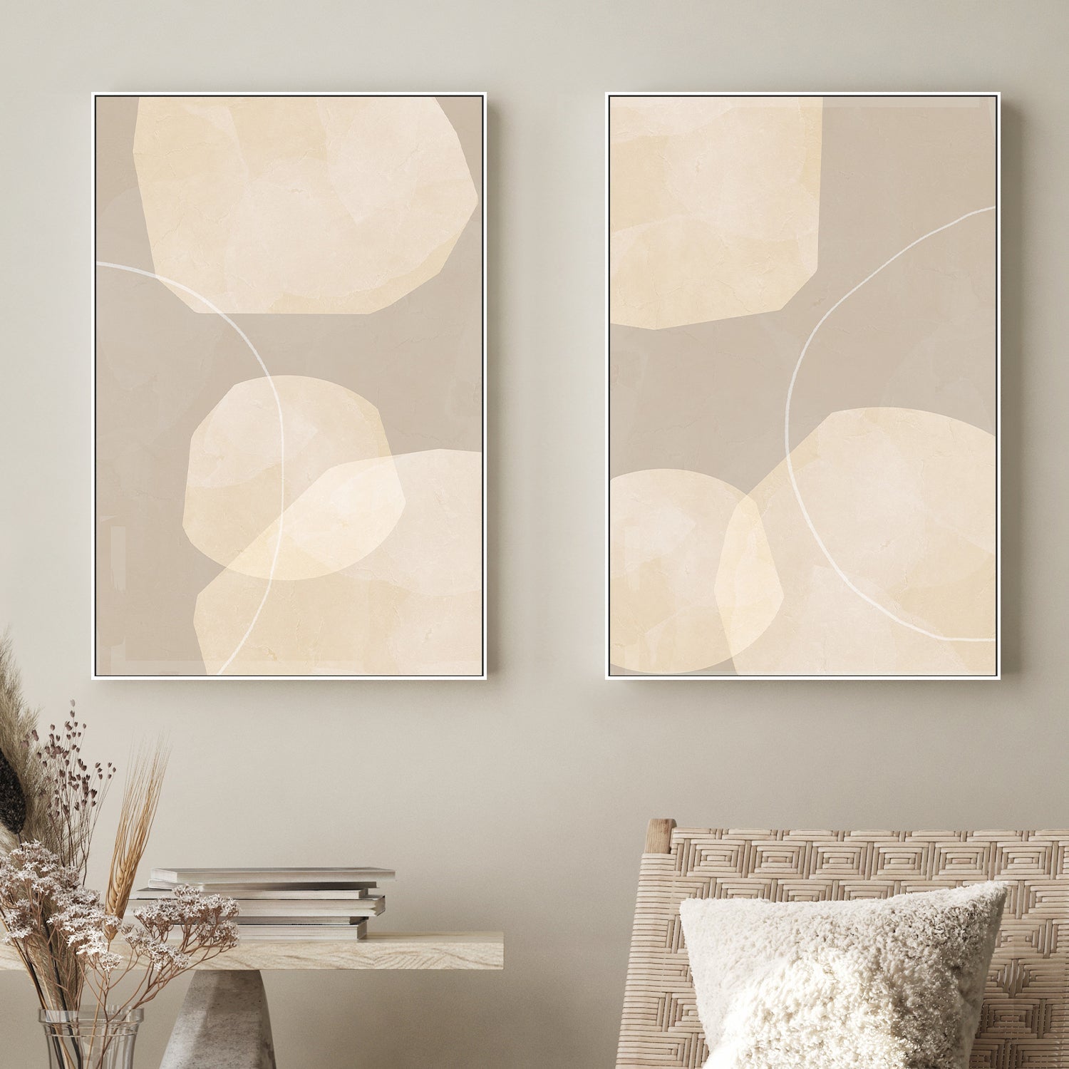 wall-art-print-canvas-poster-framed-Form, Style A & B, Set Of 2 , By Aoibhne Hogan-2