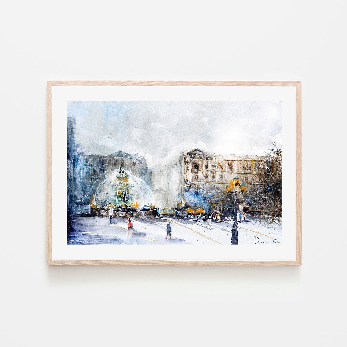 wall-art-print-canvas-poster-framed-Fountain Of Paris , By Lilou Online Fine Arts-GIOIA-WALL-ART