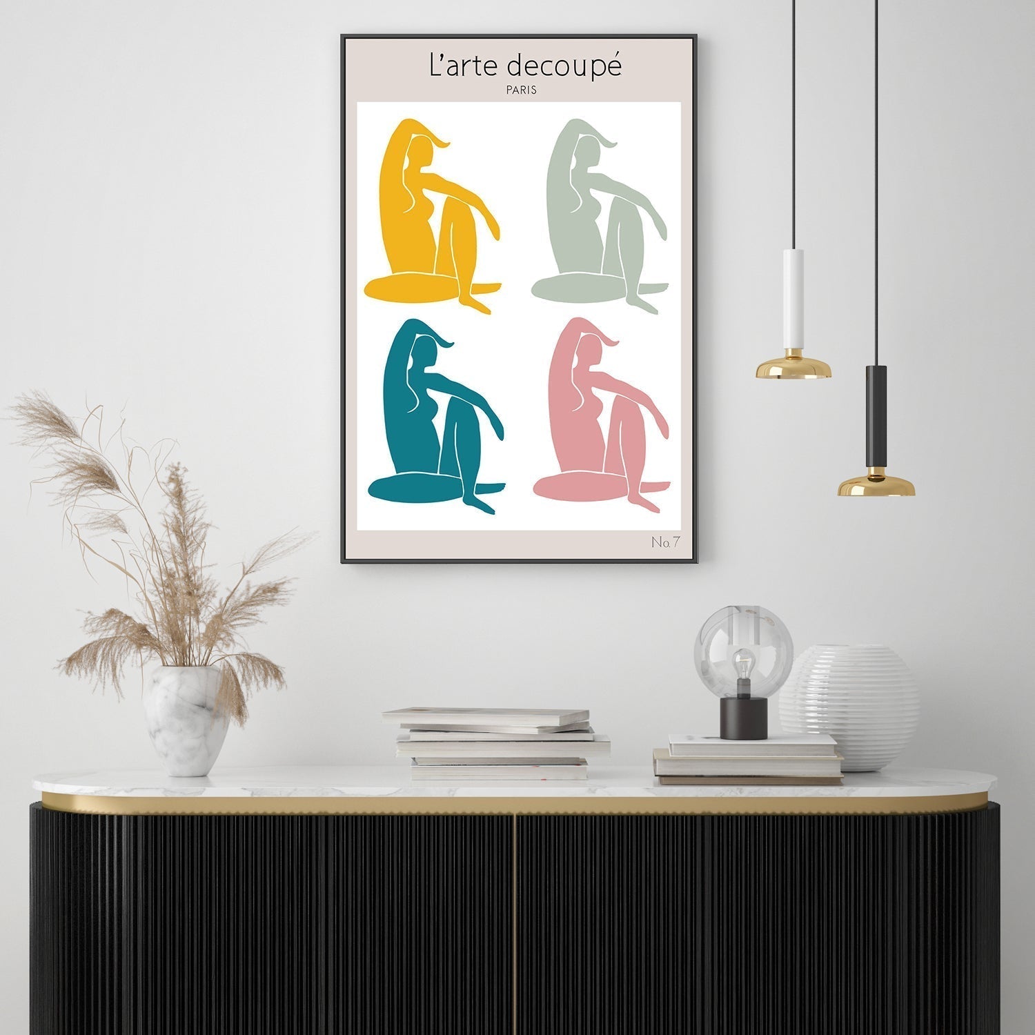 wall-art-print-canvas-poster-framed-Four Figures-by-Plus X Studio-Gioia Wall Art