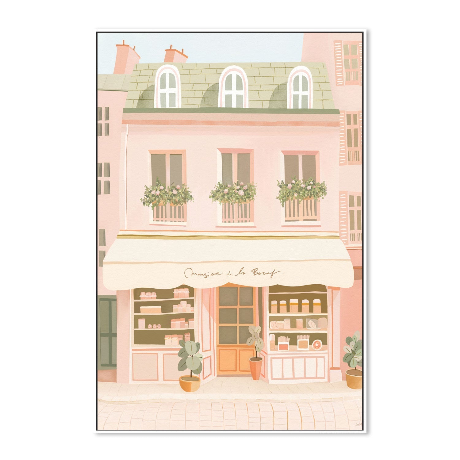 wall-art-print-canvas-poster-framed-French Market , By Leah Straatsma-5