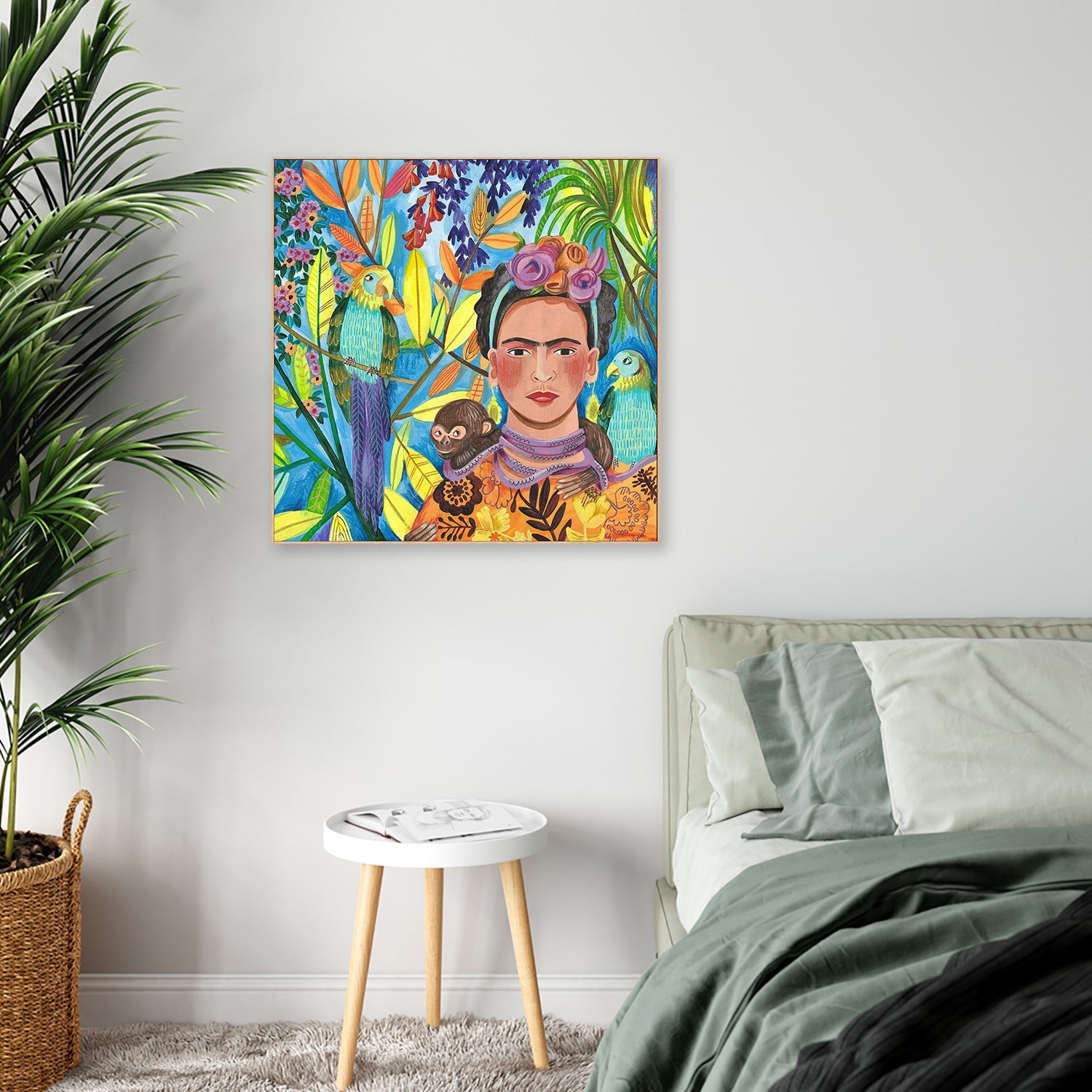 wall-art-print-canvas-poster-framed-Frida and her parrots-7