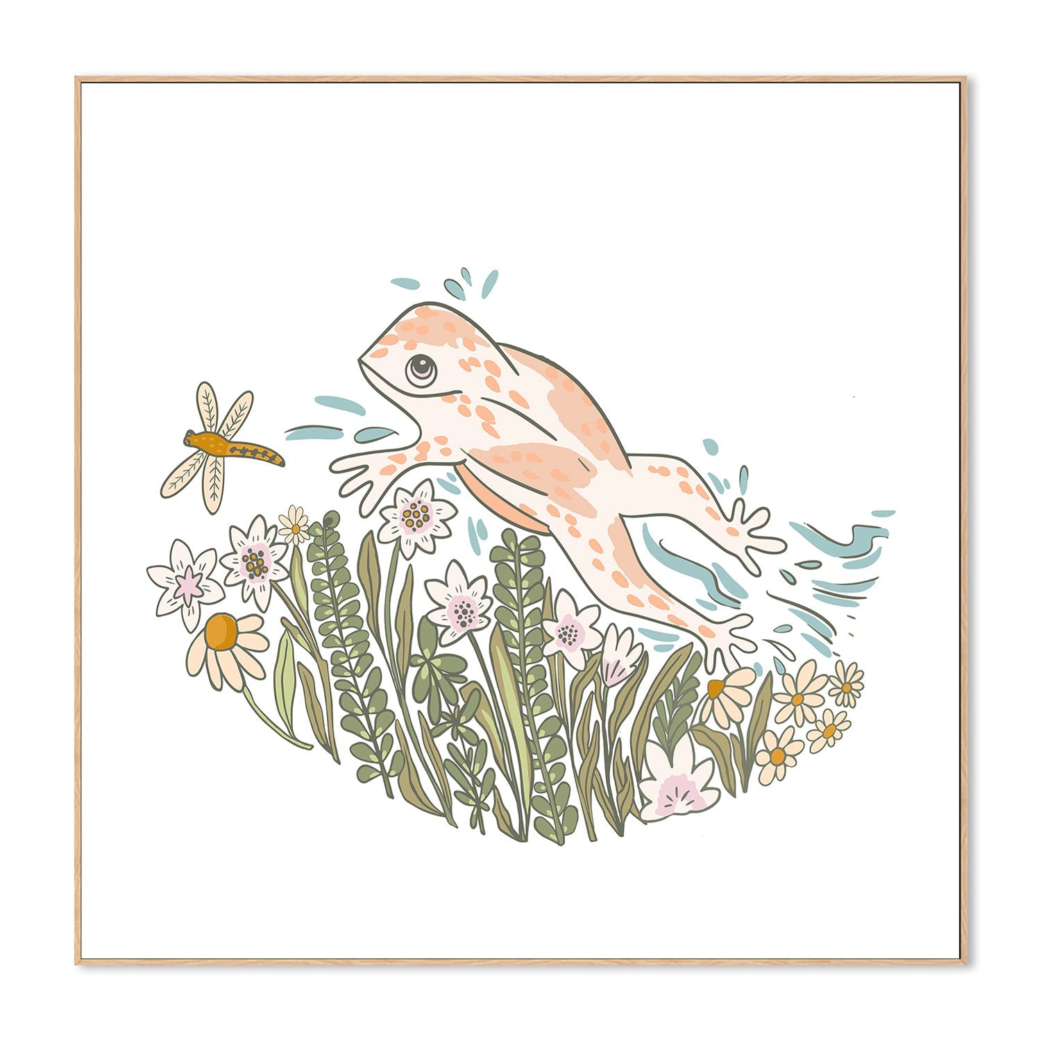 wall-art-print-canvas-poster-framed-Frog , By Nikita Jariwala-4