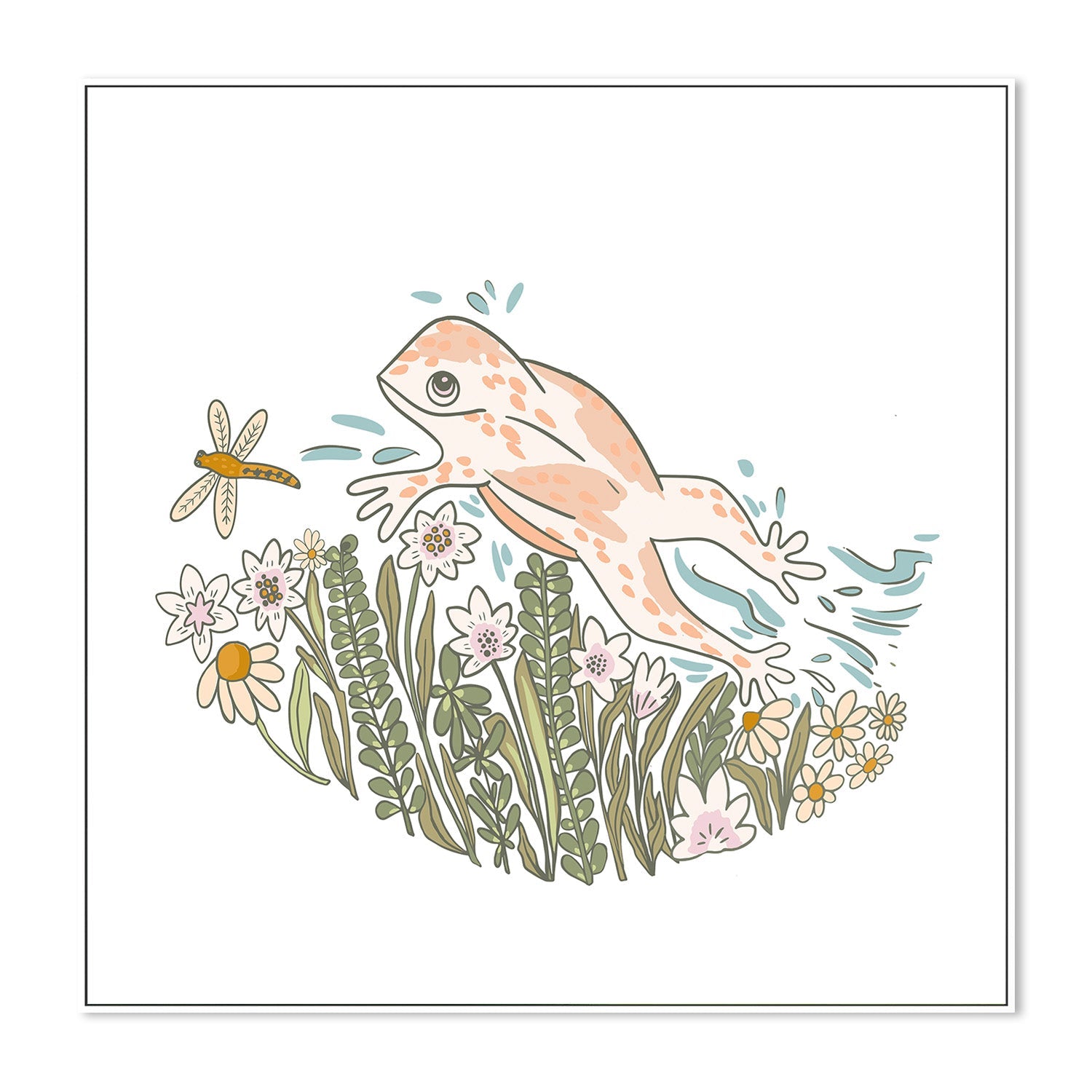 wall-art-print-canvas-poster-framed-Frog , By Nikita Jariwala-5