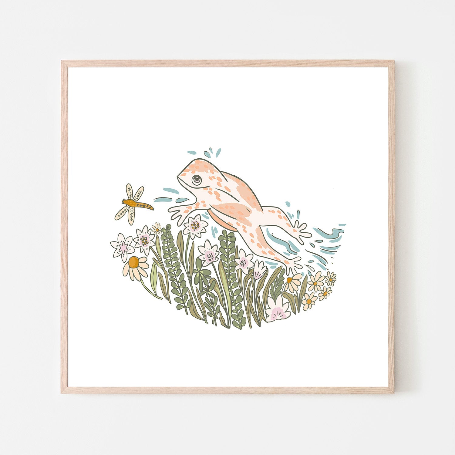 wall-art-print-canvas-poster-framed-Frog , By Nikita Jariwala-6