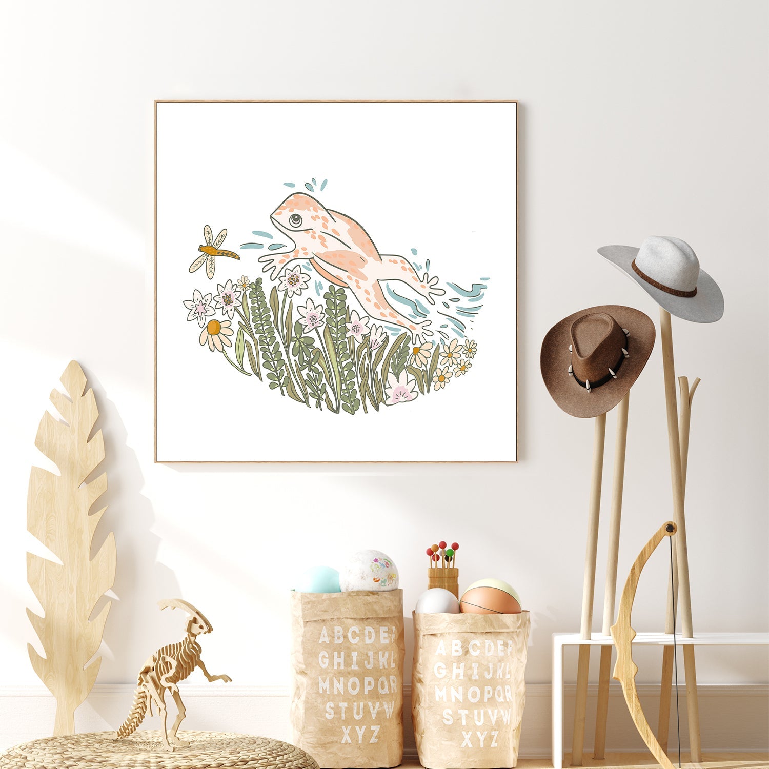 wall-art-print-canvas-poster-framed-Frog , By Nikita Jariwala-7