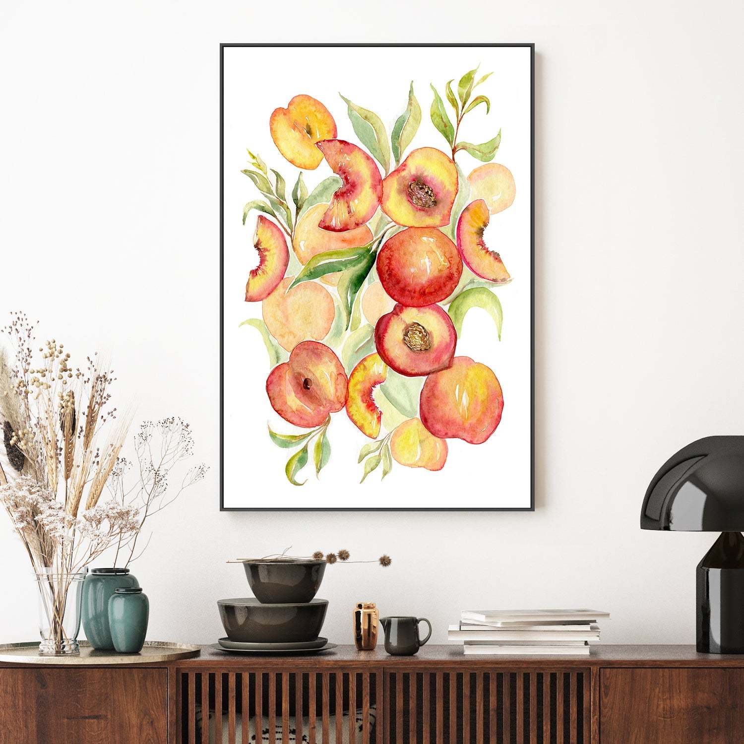 wall-art-print-canvas-poster-framed-Fruit collection - Peaches-2