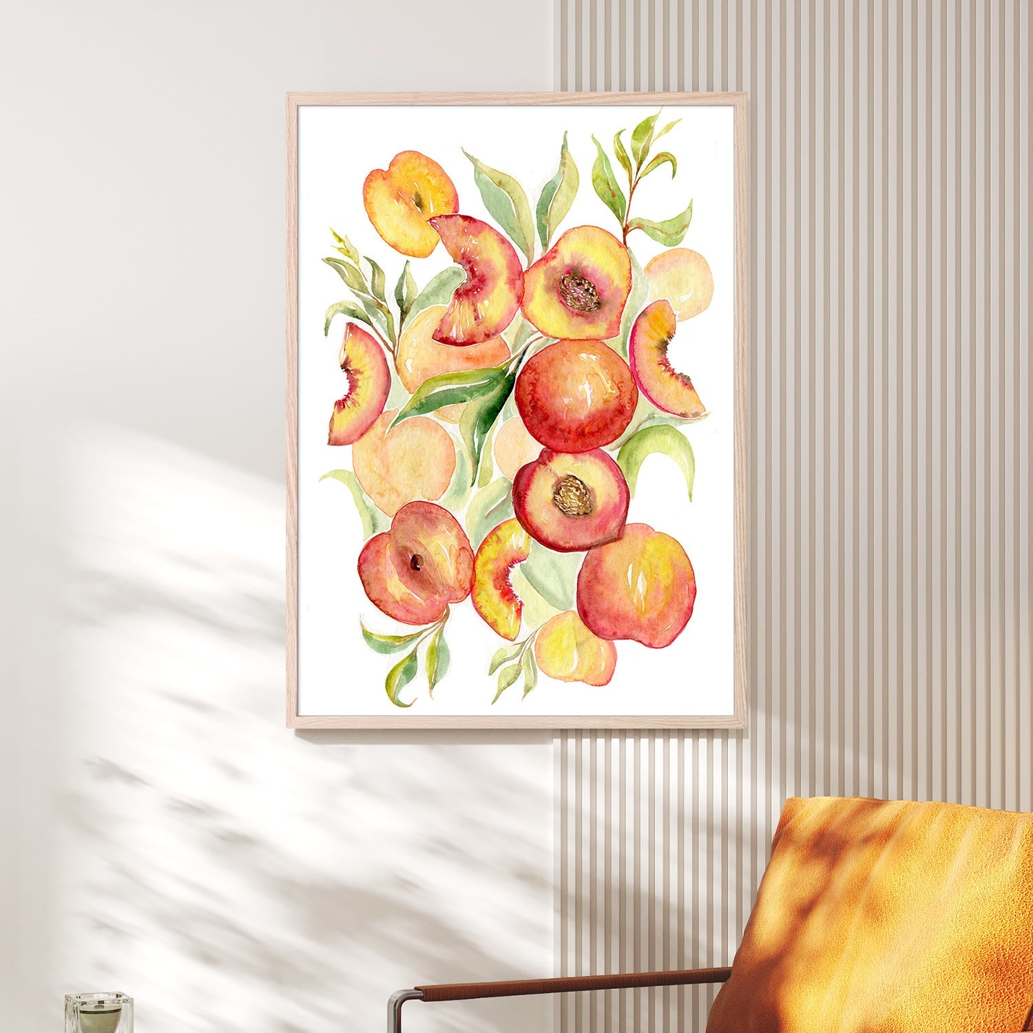 wall-art-print-canvas-poster-framed-Fruit collection - Peaches-7