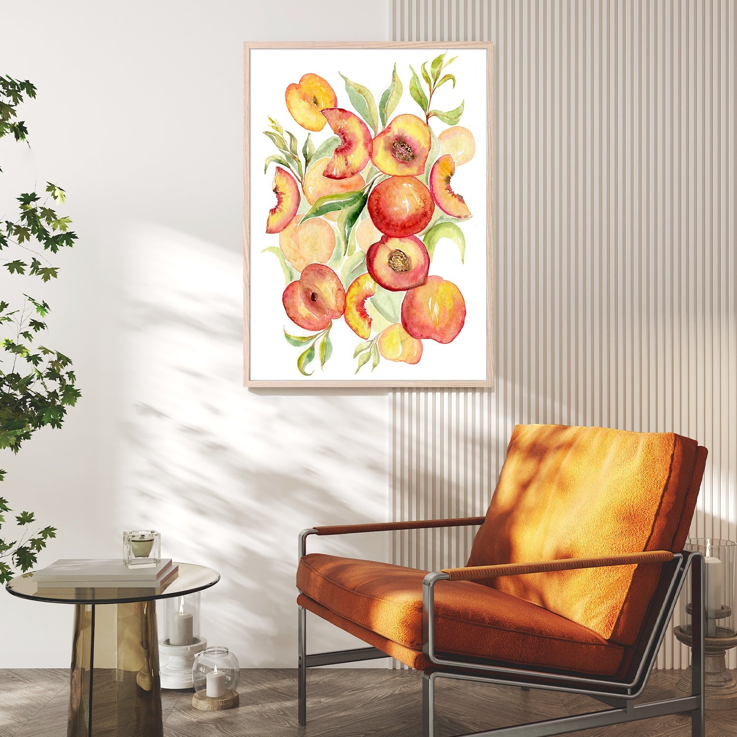 wall-art-print-canvas-poster-framed-Fruit collection - Peaches-8