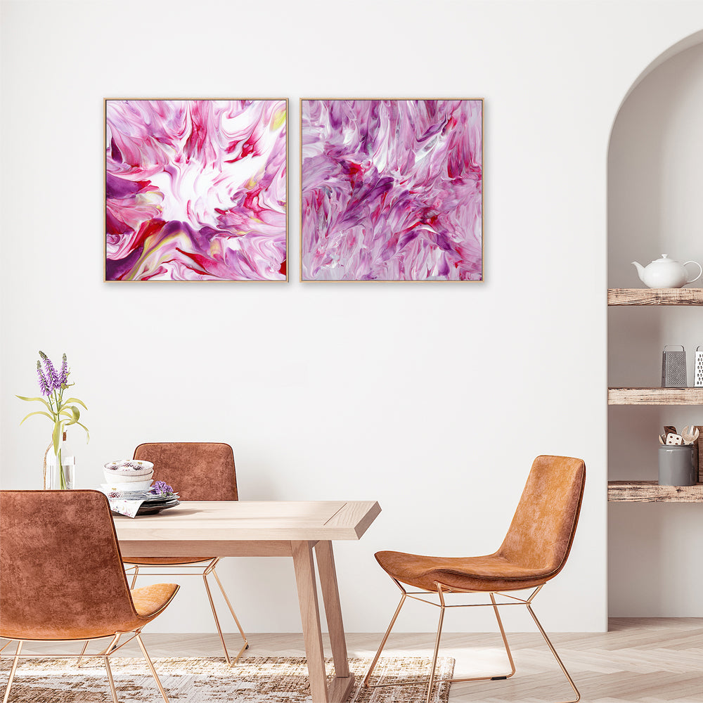 wall-art-print-canvas-poster-framed-Fuchsia , Style A & B, Set Of 2, By Cathy Anderson , By Cathy Anderson-2