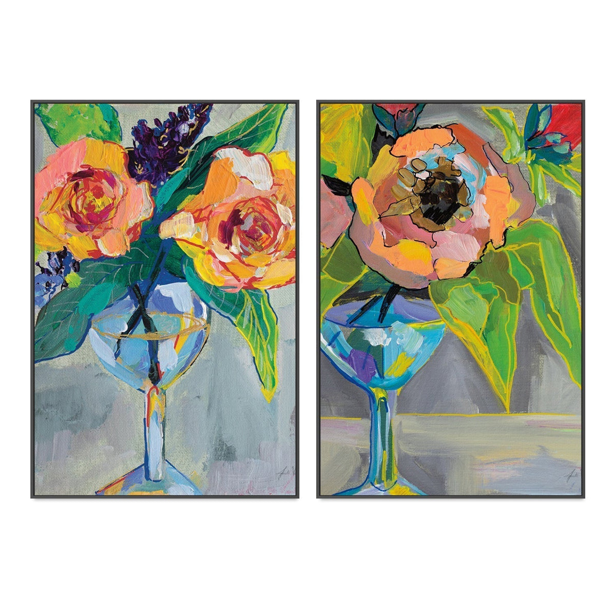 wall-art-print-canvas-poster-framed-Full Fun, Set of 2-by-Jeanette Vertentes-Gioia Wall Art