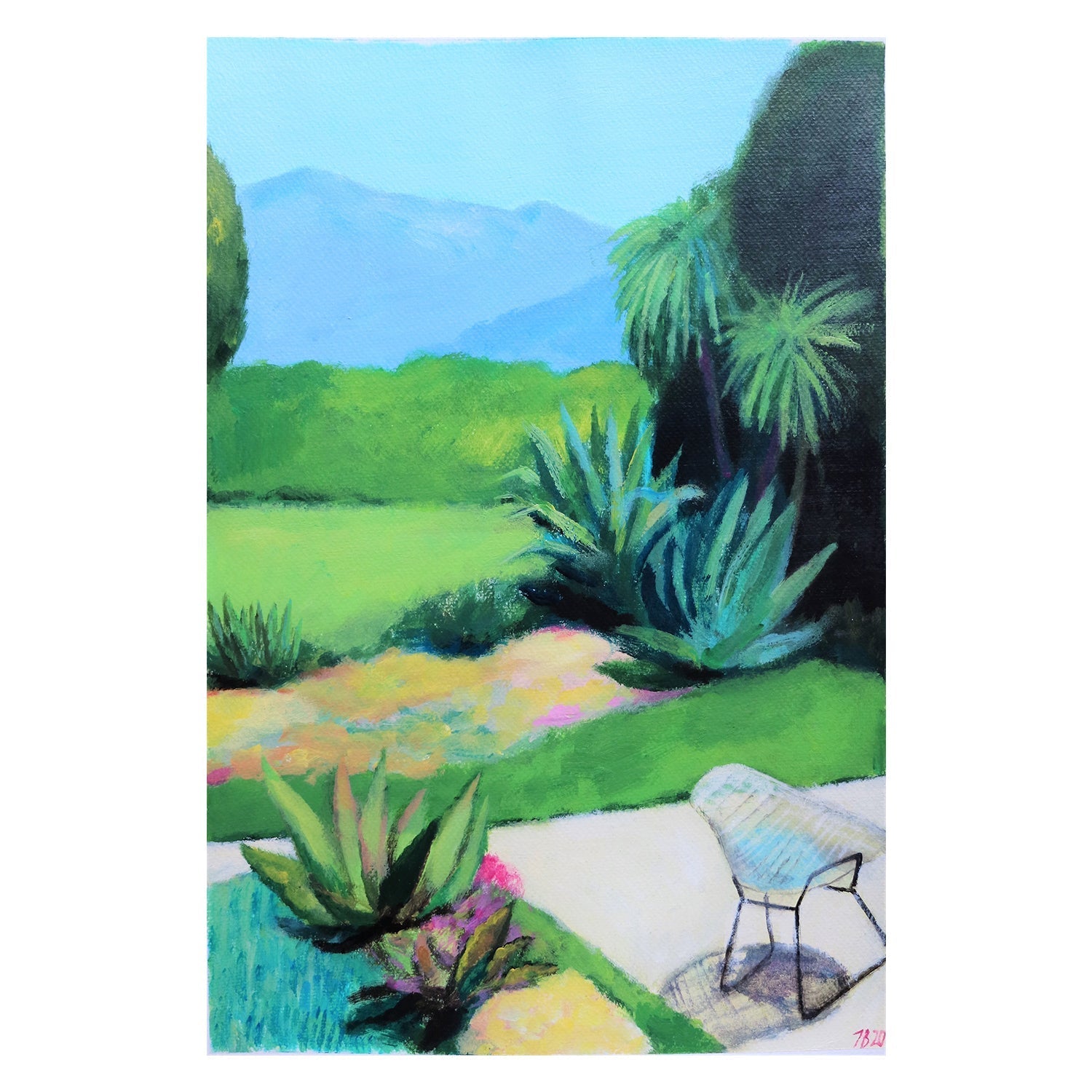 wall-art-print-canvas-poster-framed-Garden-by-Ieva Baklane-Gioia Wall Art