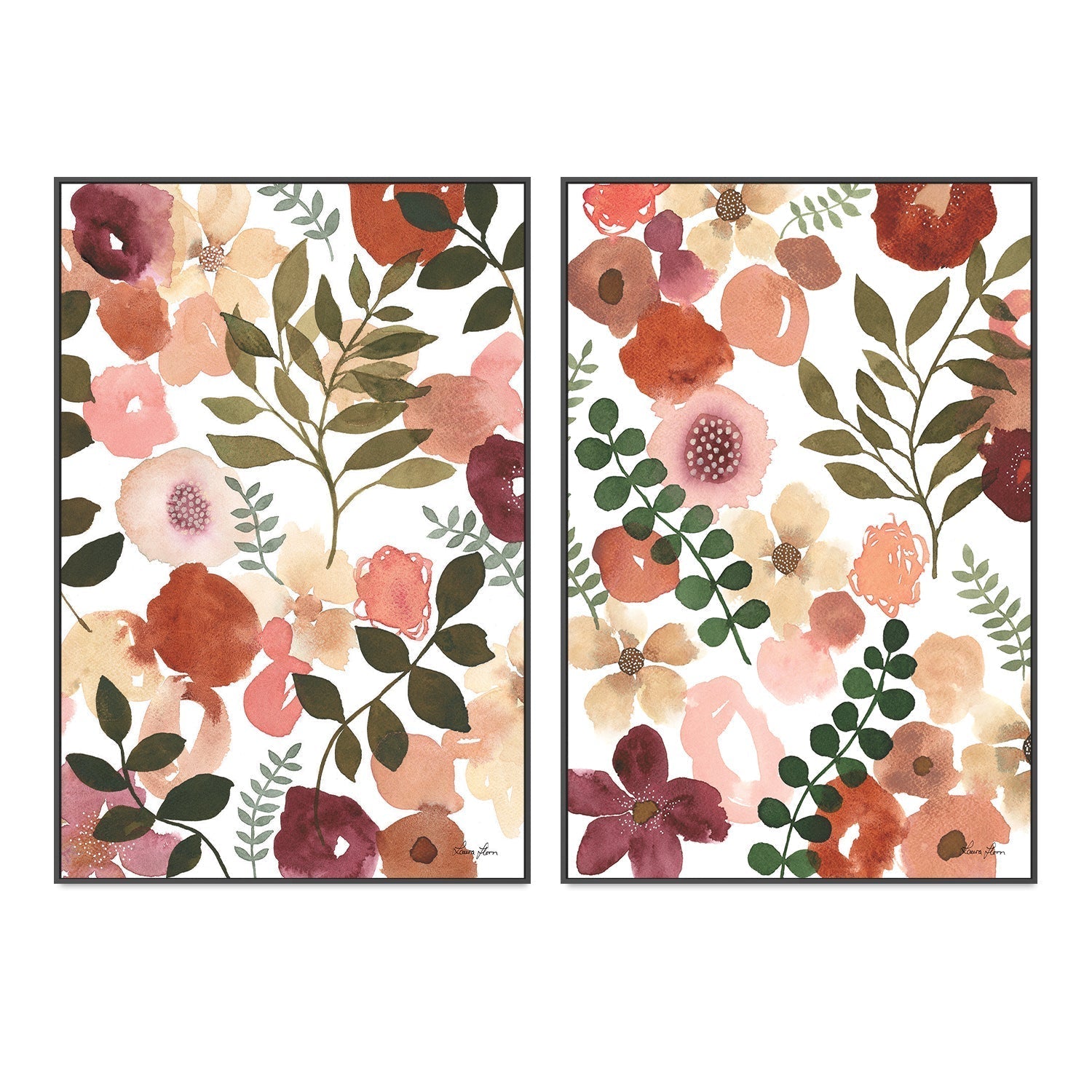 wall-art-print-canvas-poster-framed-Garden Dance, A & C, Set Of 2 , By Laura Horn-GIOIA-WALL-ART