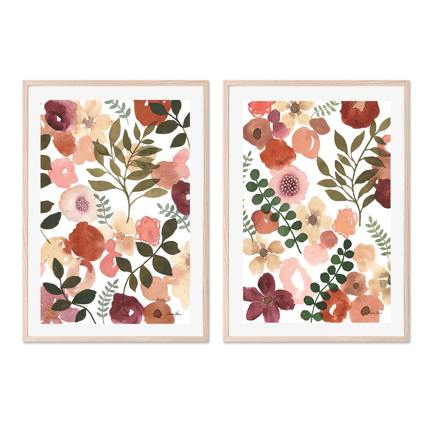 wall-art-print-canvas-poster-framed-Garden Dance, A & C, Set Of 2 , By Laura Horn-GIOIA-WALL-ART
