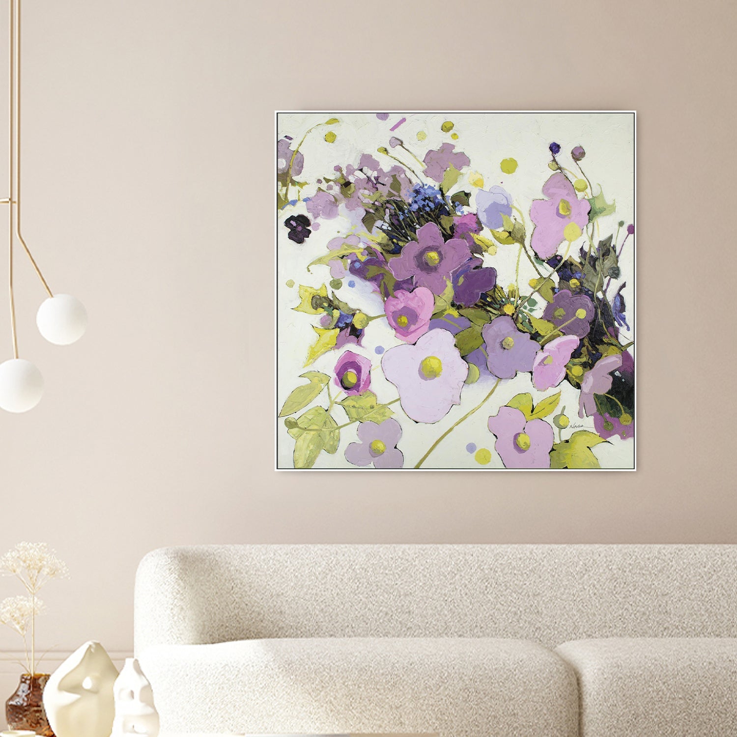 wall-art-print-canvas-poster-framed-Gardening in Mauve-2