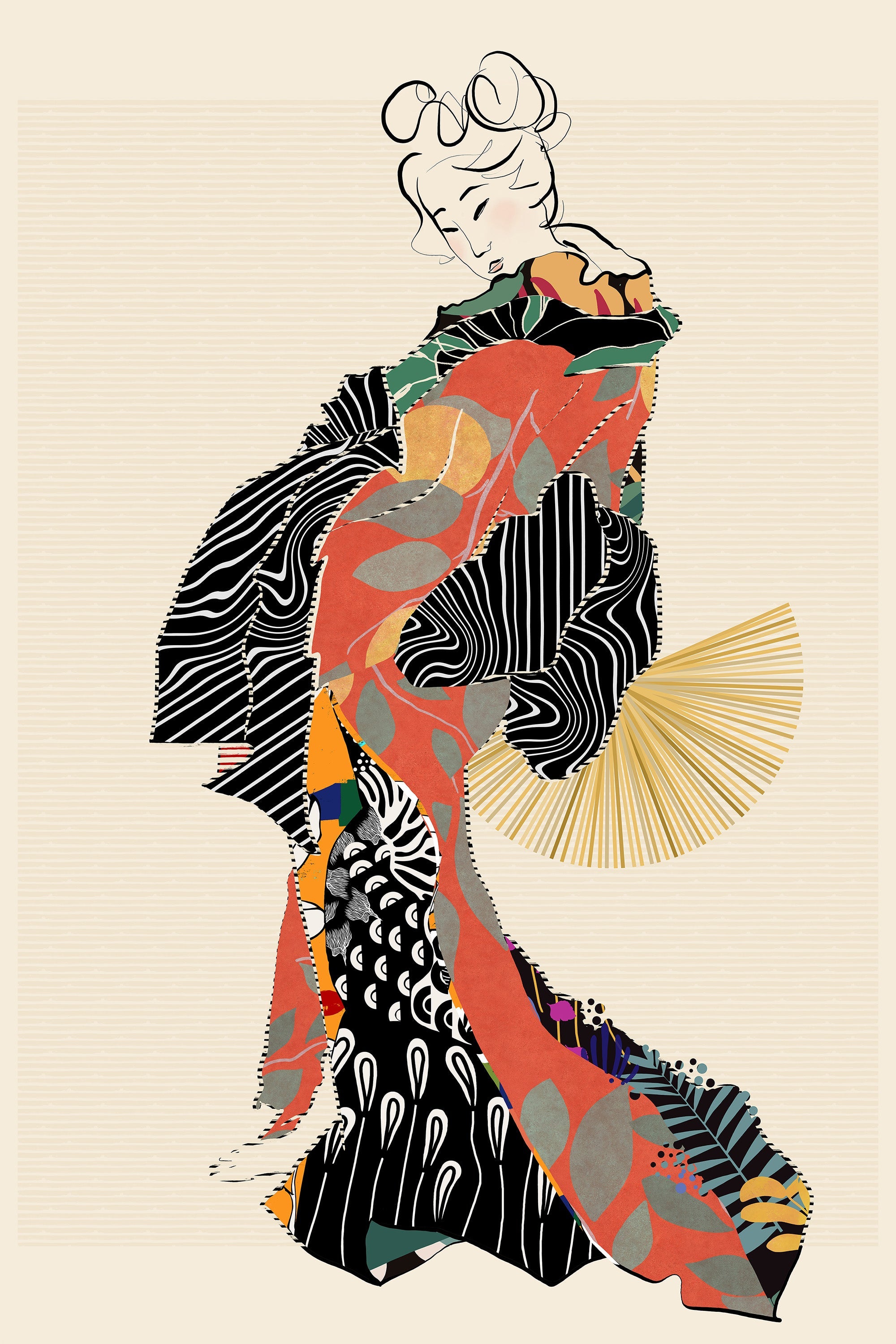 wall-art-print-canvas-poster-framed-Geisha-1