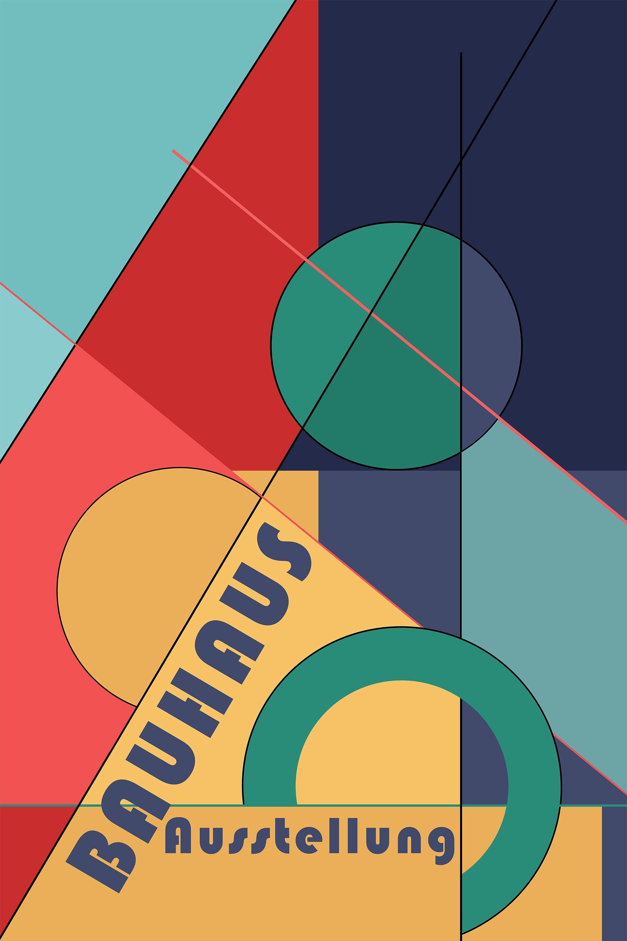 wall-art-print-canvas-poster-framed-Geometric Harmony-1