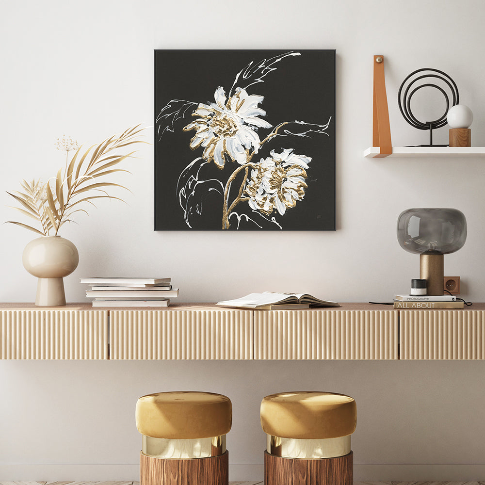 wall-art-print-canvas-poster-framed-Gilded Sunflowers-by-Chris Paschke-Gioia Wall Art